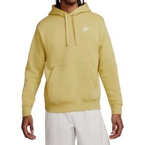 NEW Nike Yellow Gold Club Fleece Pullover Hoodie - Size Men’s L; Womens XL